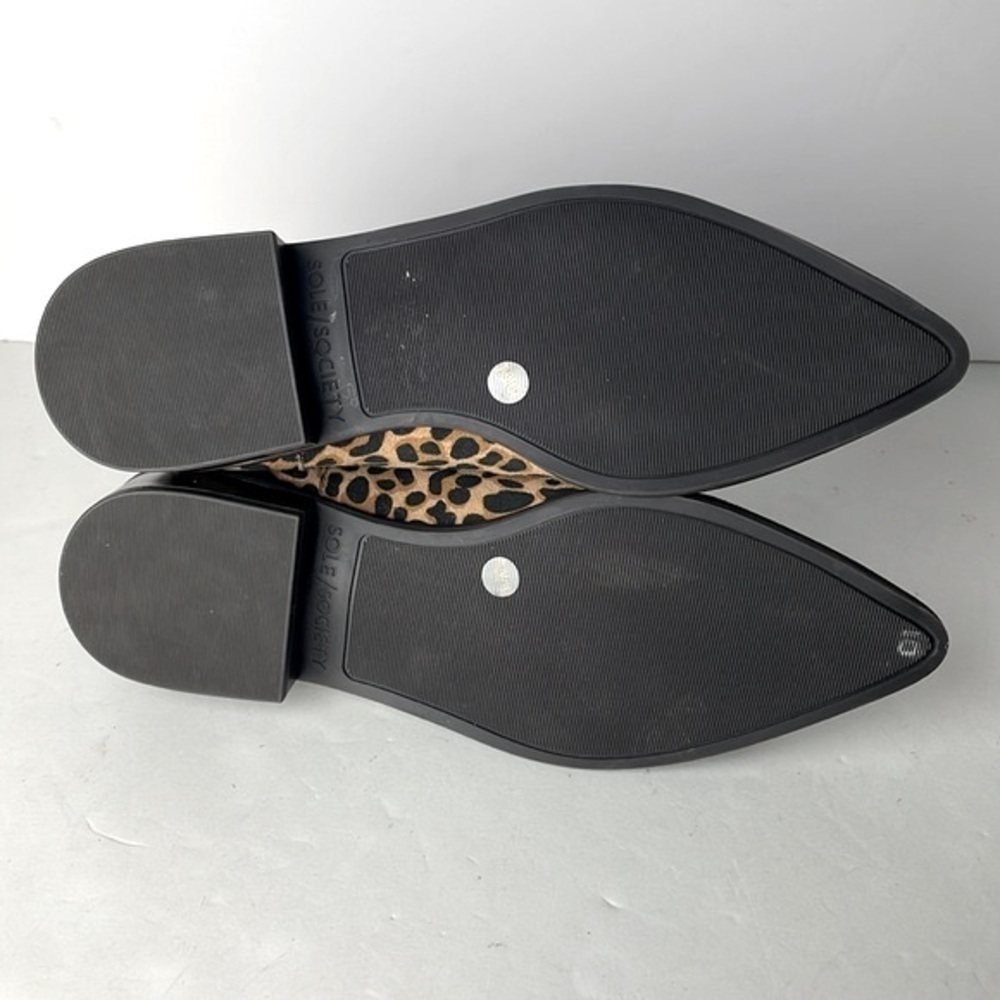 Sole Society Cadyna Leopard Ankle Boots 7.5 - Picture 6 of 8